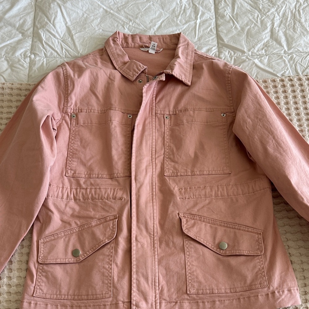 Time and Tru Pink Utility Jacket size small (4-6)